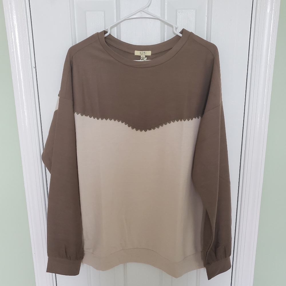 NEW with tags Kori tan and cream perfect for fall
